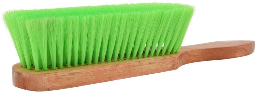 Plastic Washing Brush With Hard Bristles For Tile Cleaning Green