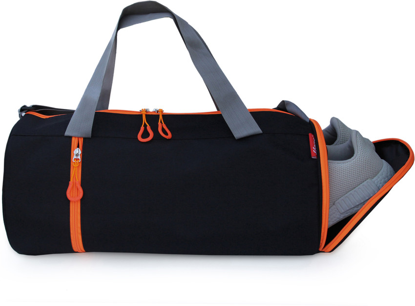 Orange and black new arrivals duffle bag