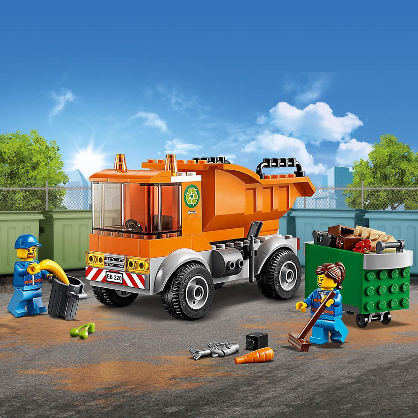 LEGO City Garbage Truck Building Blocks for Kids 90 Pcs 60220