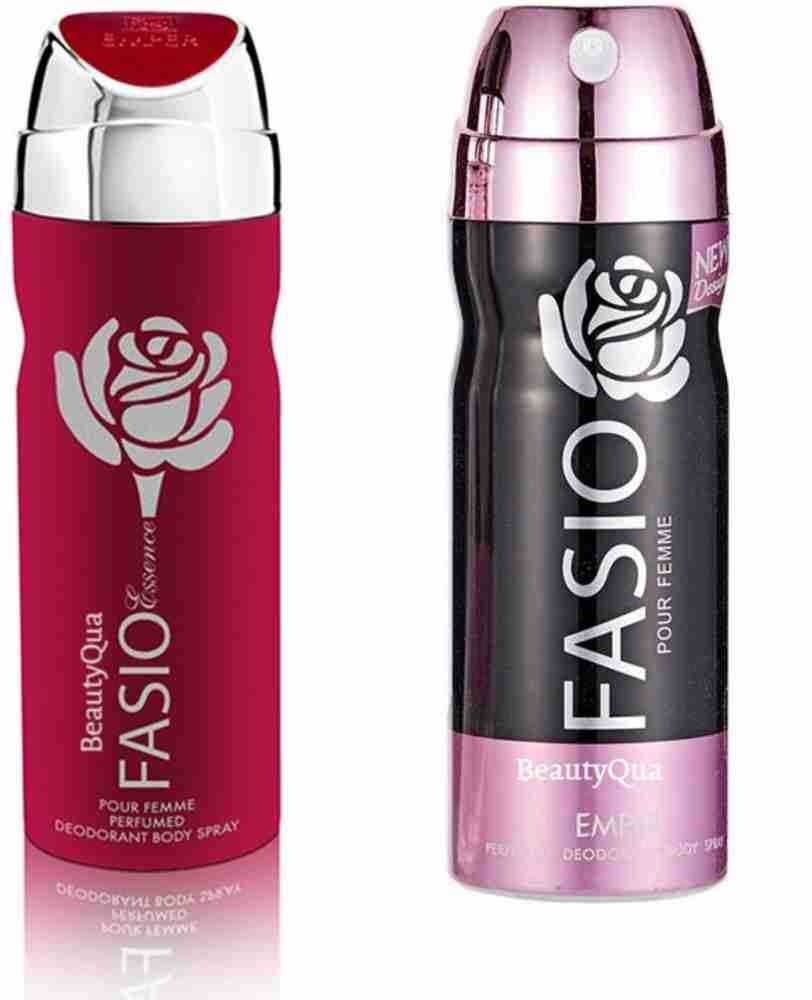 BeautyQua Combo of EMPER FASIO ROSE ESSENCE and Red PERFUME Body