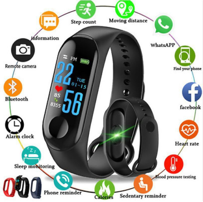 i BEL M3 Smart Band With Heart Rate Sensor Features Fitness Band