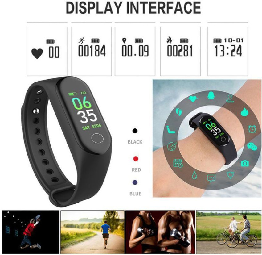 i BEL M3 Smart Band With Heart Rate Sensor Features Fitness Band