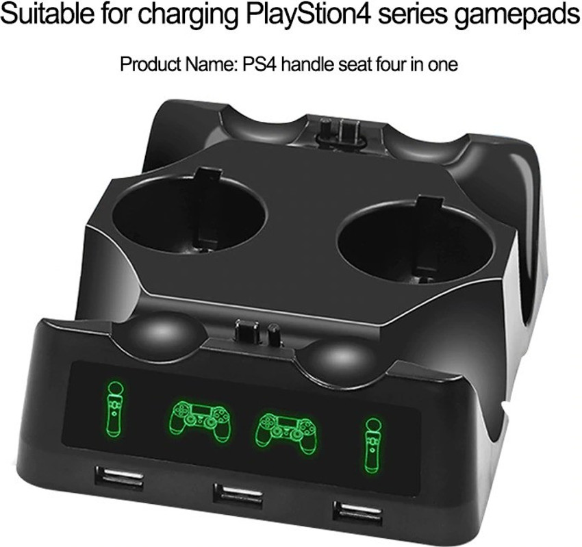 RETRACK 4 in 1 Charging Dock For PS4 PS Move PS VR P4 Joystick