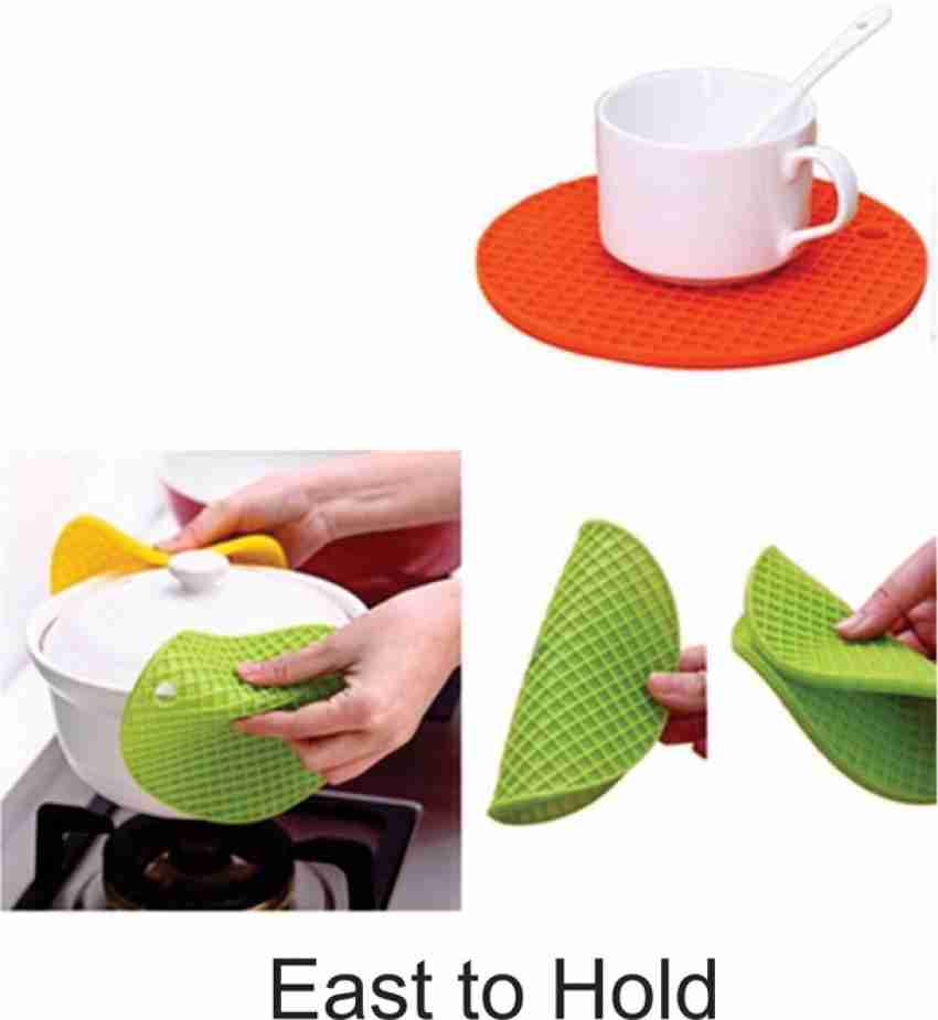 4pcs Silicone Trivet Mat Heat Resistant Pot Holders Hot Pads-Orange -  Orange - Yahoo Shopping