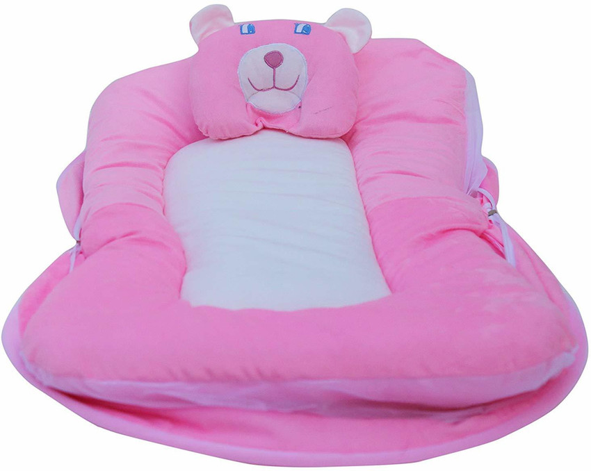M.R Enterprises Soft Plain Velvet Baby Bedding Set Baby Bed Bear