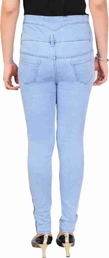 66% OFF on Crazy Girls Skinny Women Dark Blue Jeans on Flipkart