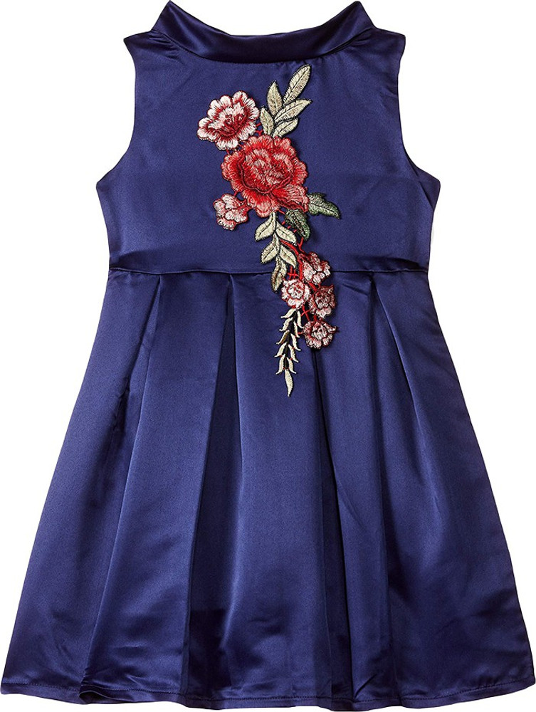 Si Rosa By Hopscotch Girls Midi Knee Length Party Dress Price in