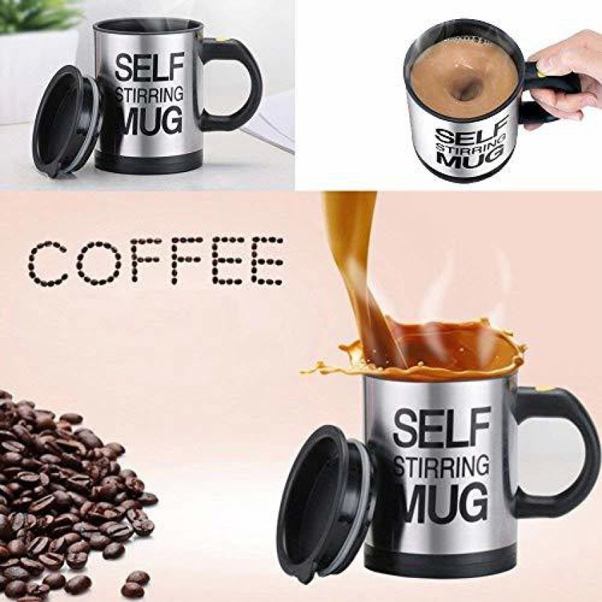 450ml Stainless Self Stirring Mug Auto Mixing Drink Tea Coffee Cup