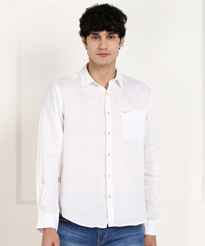 Pepe jeans shop white linen shirt