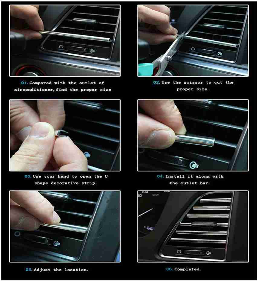 Car Front Middle Ac Vent Grille Air Conditioner Blade Slider Clip