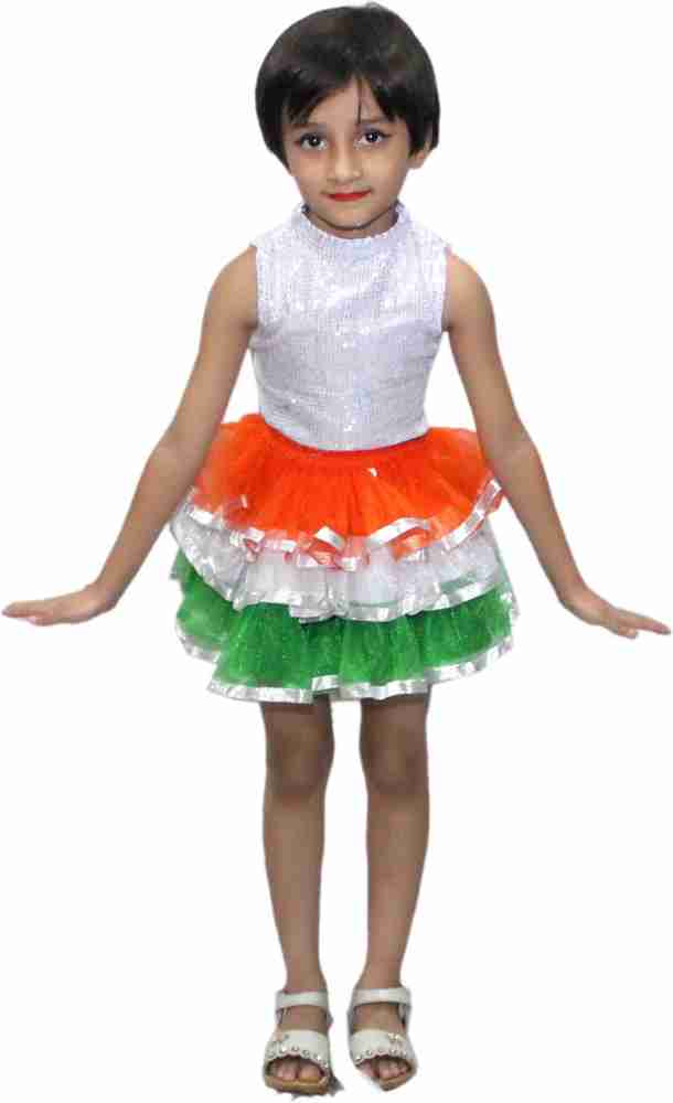 Tri colour dress for baby girl sales