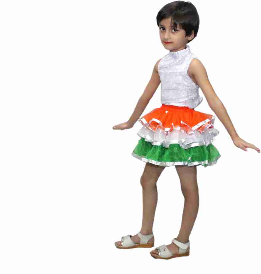 KAKU FANCY DRESSES Tricolor Skirt for Independence Day Republic Day Costume Tricolor 7 8 Years for Boys Girls Kids Costume Wear Price in India Buy KAKU FANCY DRESSES Tricolor Skirt for Independence