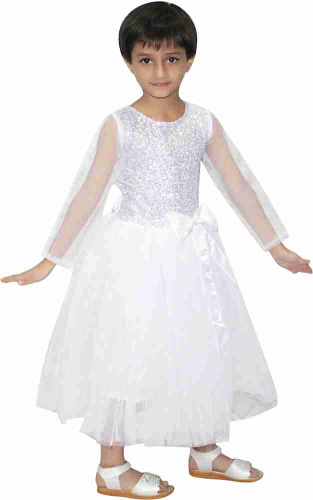 White frock for 2024 5 year girl