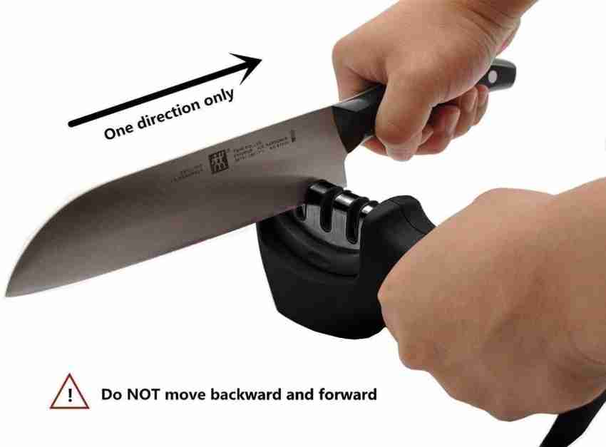 ZURU BUNCH 3 Stage Manual Professional Knife Sharpener for Kitchen, Camping  & Hiking, Steel Knife Sharpening Steel Price in India - Buy ZURU BUNCH 3  Stage Manual Professional Knife Sharpener for Kitchen