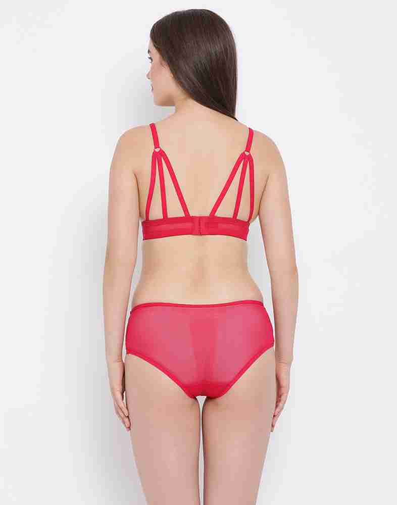 Buy CLOVIA Low Waist Bikini Panty in Hot Pink with Cage Detailing