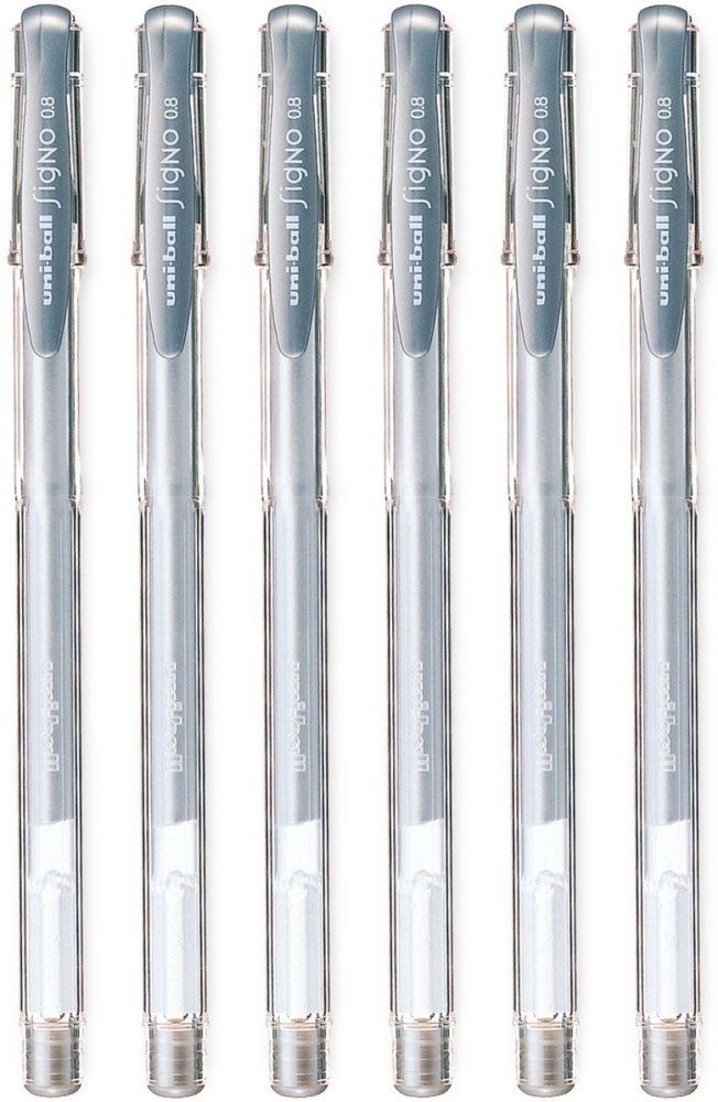 Gel pen hot sale silver