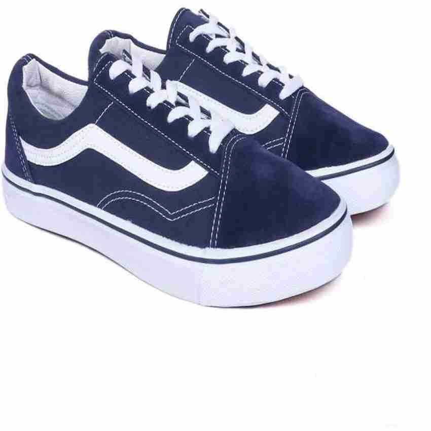 Navy and white outlet vans old skool