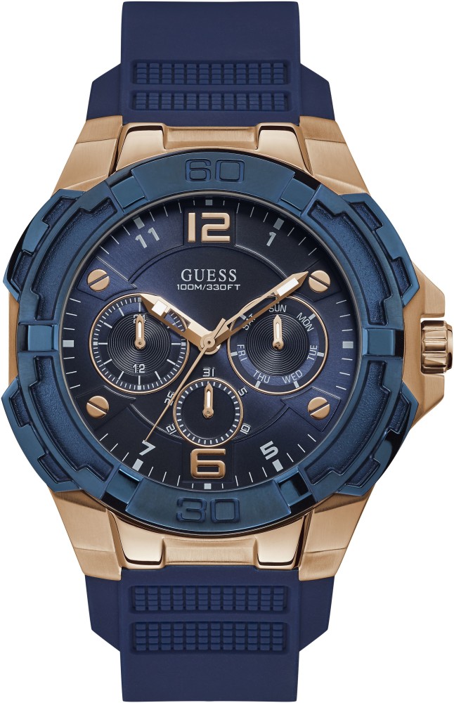 Guess blue outlet watch mens