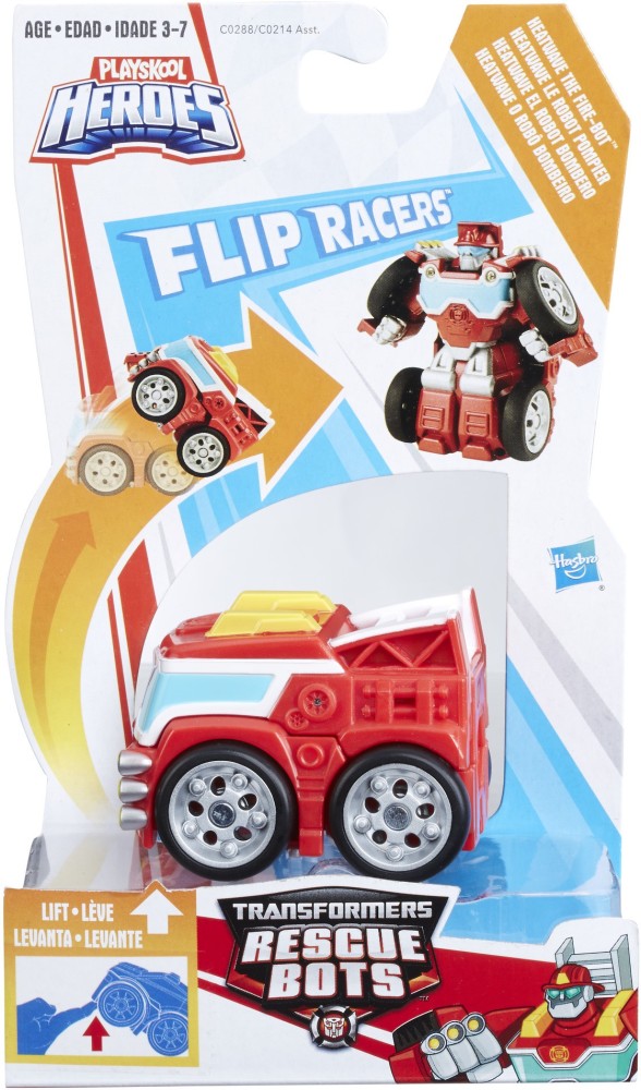 TRANSFORMERS Playskool Heroes Rescue Bots Flip Racers Heatwave the