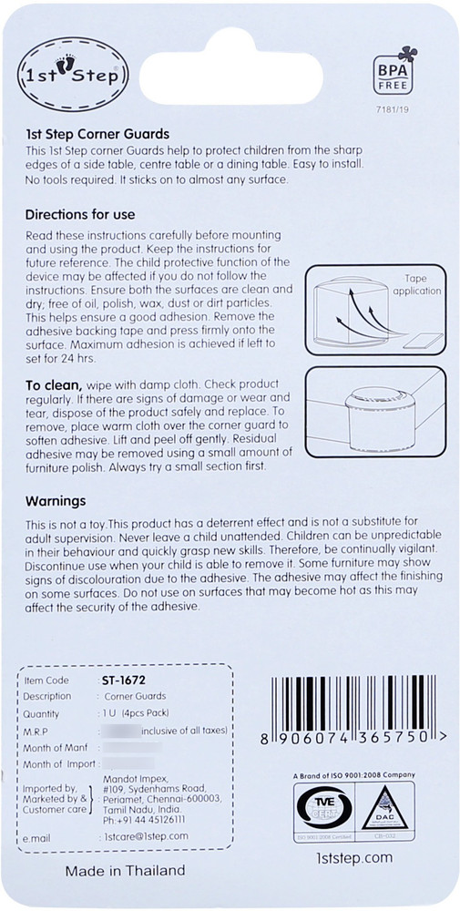 1st Step Corner and Edge Guards Pack of 4 Buy Edge Corner