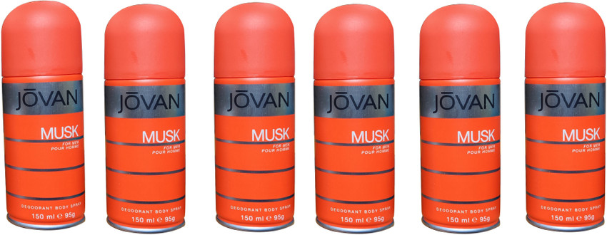 Jovan MUSK PACK OF 6 Deodorant Spray For Men Price in India