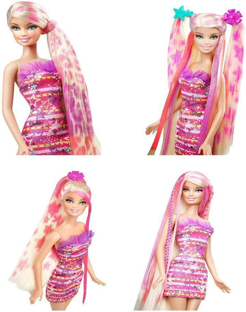 Barbie hair hot sale colour set