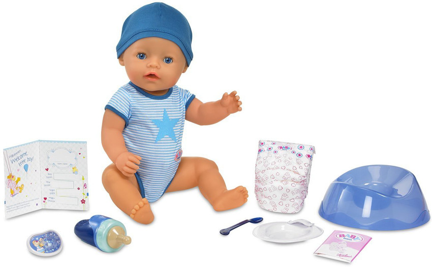 Baby born interactive doll blue eyes discount