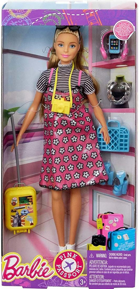 Barbie pink passport on sale fashion set
