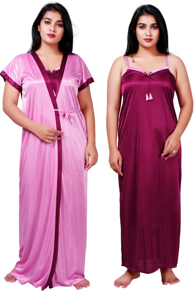 BAILEY SELLS Women Nighty with Robe - Buy BAILEY SELLS Women