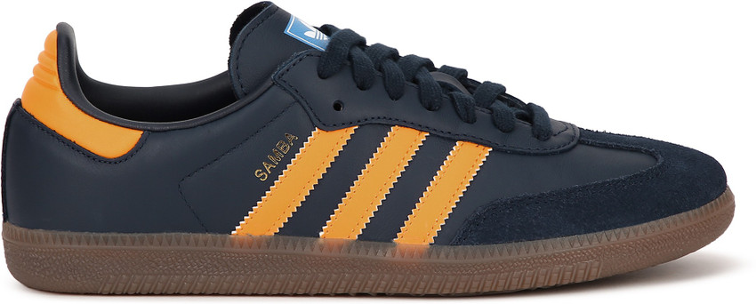 Adidas samba best sale navy orange