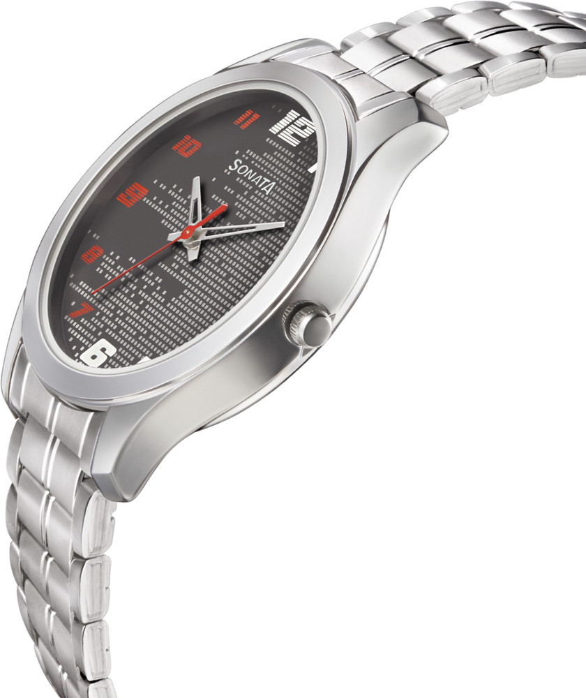 Sonata 77106sm03 sales analog watch