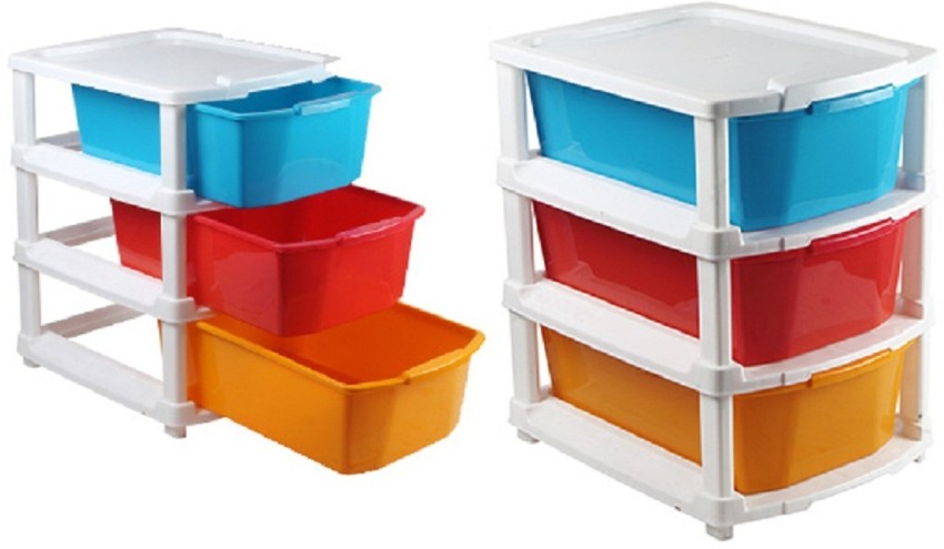 Plastic Color Coated Mini Storage Drawers, Free Standing, 3 Layers at best  price in Chennai