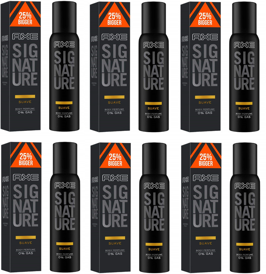 AXE Signature Suave 0 Gas Body Perfume 154ml Each Pack of 6