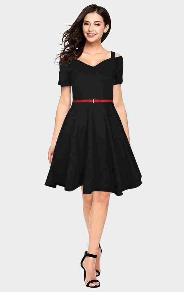 Black colour on sale short dress