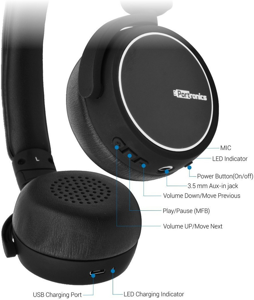 Portronics bluetooth store headset flipkart