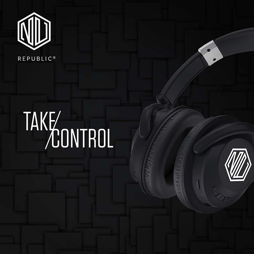 Nu Republic Funx 2 Over Ear Wireless Headphones X Bass Black