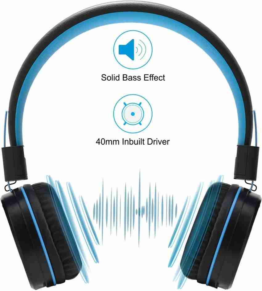 Portronics POR 011 Muffs G Bluetooth 4.2 Stereo Blue Bluetooth Headset