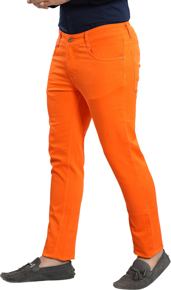 Orange mens jeans sale