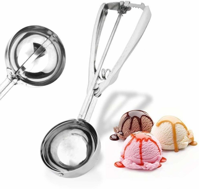 1x Stainless Steel Ice Cream Scoop Dessert Sweets Candy Serving Spoon - 3  sizes