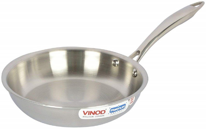 Buy Vinod Platinum Triply Stainless Steel X Fry Pan- 20 cm(Honeycomb  Coating Inside)