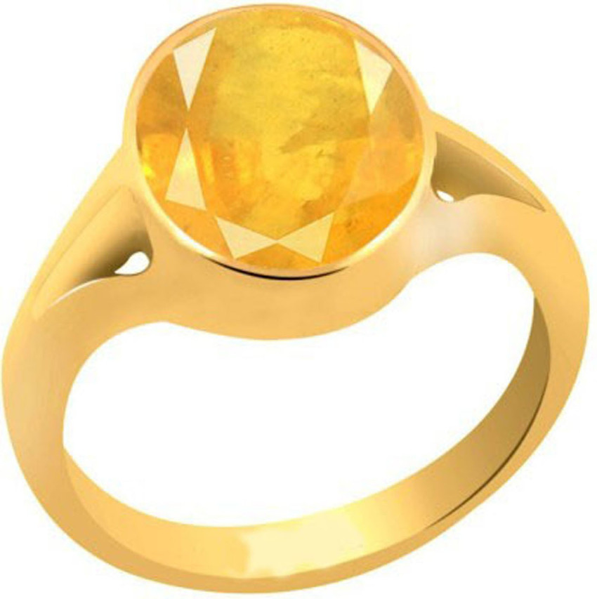 Pukhraj stone with gold ring price best sale