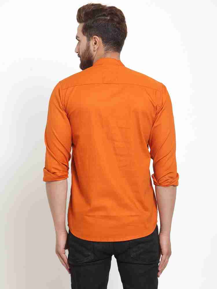 Orange t shirt with collar top
