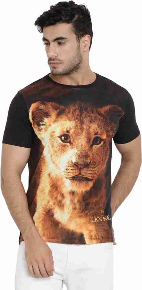 lion print t shirt mens