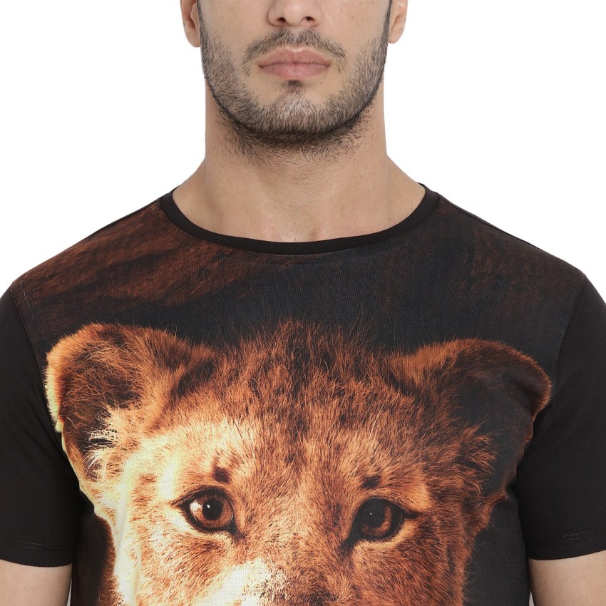 lion print t shirt mens