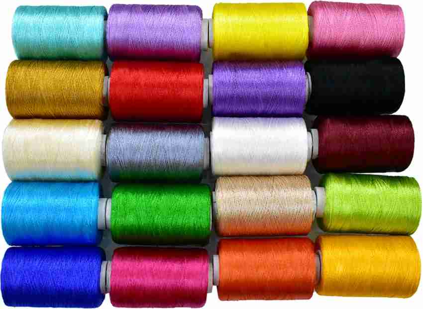 Embroiderymaterial Multicolor Art Silk Thread Combo Thread Price in India -  Buy Embroiderymaterial Multicolor Art Silk Thread Combo Thread online at