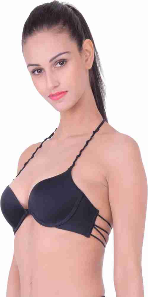 18% OFF on PrettyCat Halter Neck Women Push-up Heavily Padded Bra