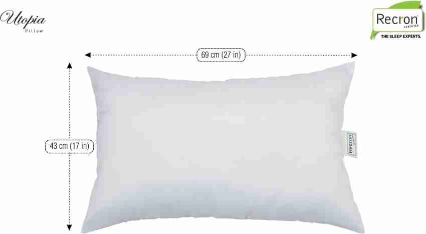 RECRON CERTIFIED Utopia Microfibre Solid Sleeping Pillow – World Wide Goods