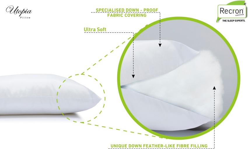 RECRON CERTIFIED Utopia Microfibre Solid Sleeping Pillow – World Wide Goods