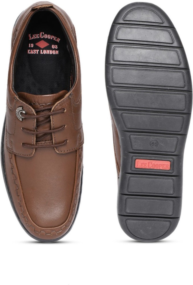 Lee cooper leather cheap shoes without laces