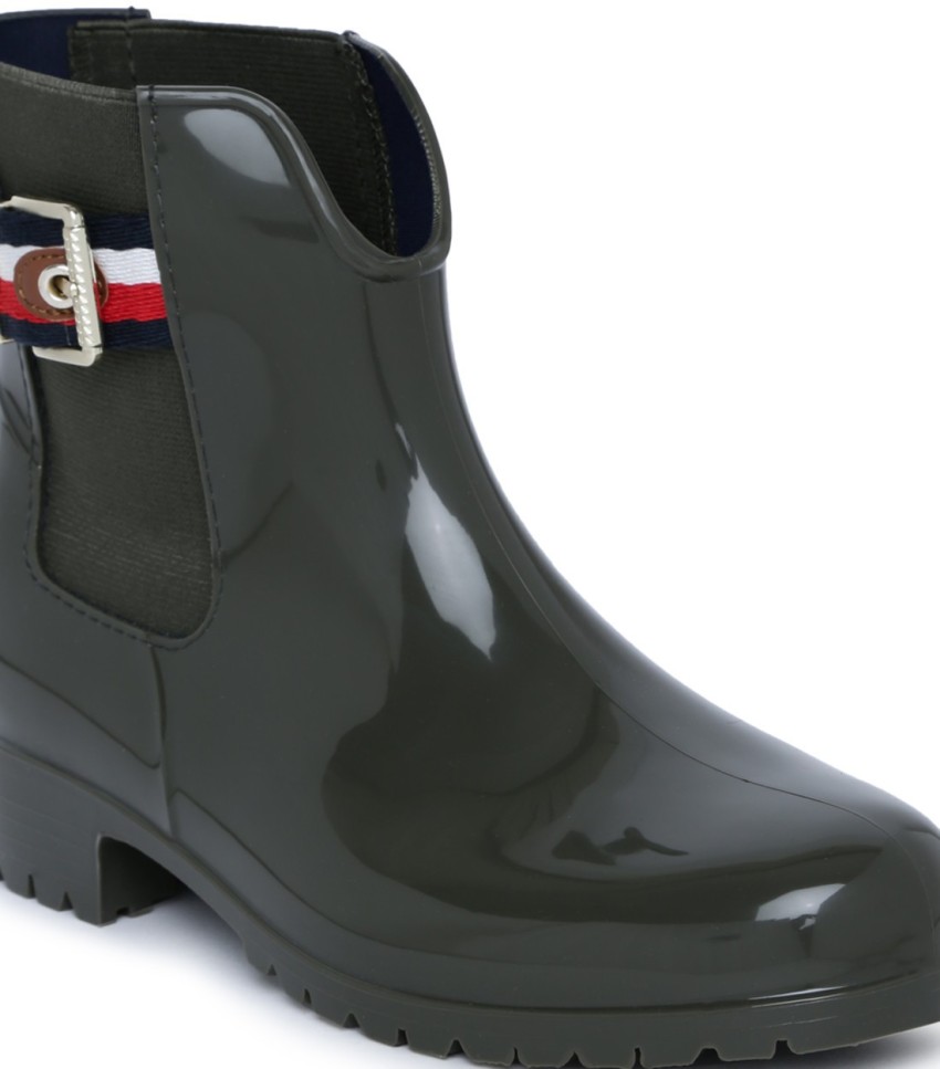 Tommy hilfiger croco online look dressy flat boot